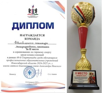 Диплом и кубок